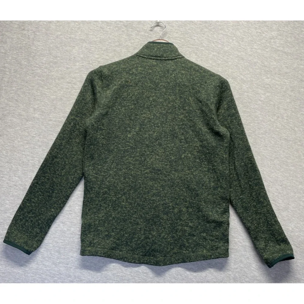Old Navy Fleece Jacket Youth XL (14-16) Olive Green Space Dye Mock Neck Full Zip